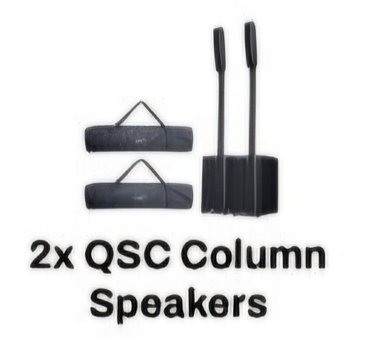 2x QSC Column Speakers